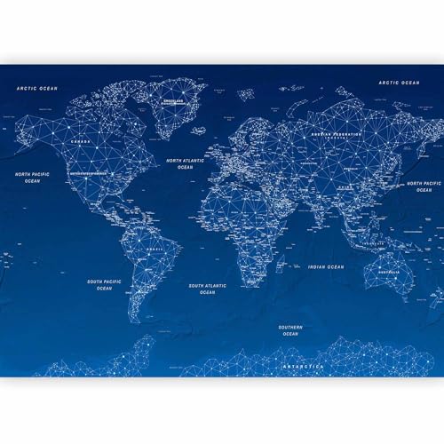 Wall Mural World Map 157x110 in (120.55 Sq Ft)