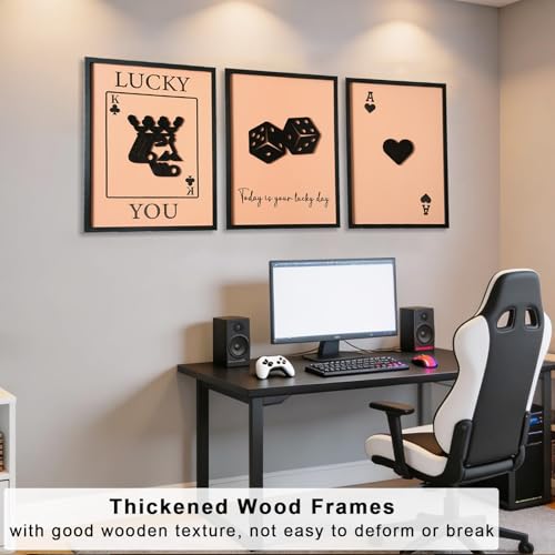 3D Wood Poker Wall Art (3 Count)