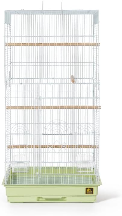 Neo-Classical Nostalgia Tall Cage with Elegant Design, Spacious Interior, Durable Construction, and Vertical Layout Sage Green