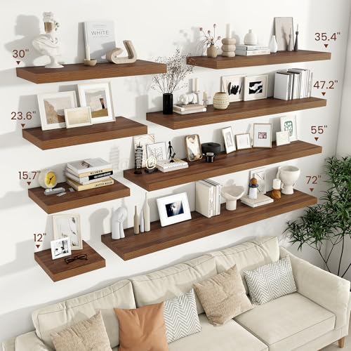 Deep Floating Shelves for Wall 16x12” Set of 2 (2 Count)