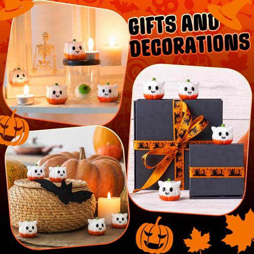 50 Pcs Halloween Mini Ghosts Figurines Resin Tiny Ghosts (50 Count)