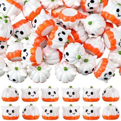 50 Pcs Halloween Mini Ghosts Figurines Resin Tiny Ghosts (50 Count)