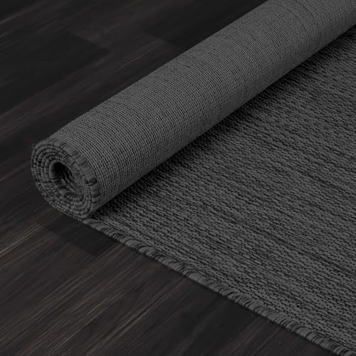 Washable Indoor Outdoor Rug 8x10 Weather Resistant Area Rugs Modern Solid for Porch Deck Balcony Backyard Patio Outside Carpet (80 Sq Ft)