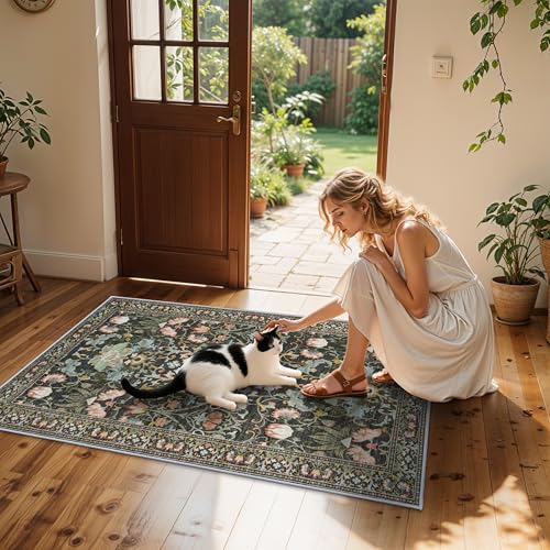 Washable 4x6 Bedroom Rug for Family (24 Sq Ft)