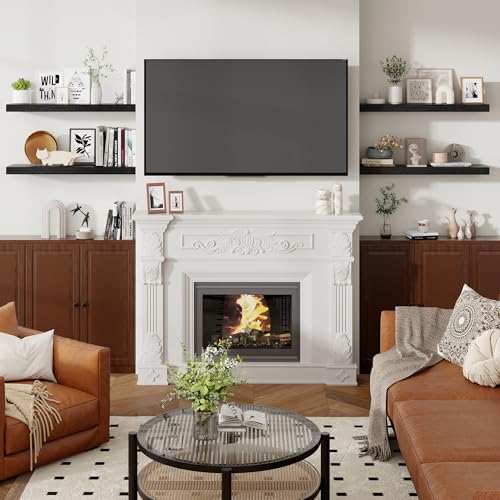 32 Inch Floating Shelves for Wall Black Shelves Set of 2