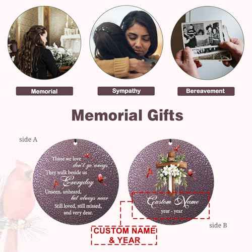 Customized Cardinal Cross Windchimes in Memory of a Loved One