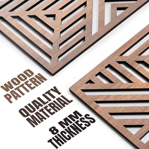 Modern Wooden Wall Sculptures (3 Count)