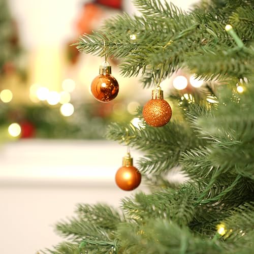 24ct Mini Christmas Ball Ornaments Shatterproof Christmas Ornaments Set Decorations for Xmas Tree Balls 30mm (24 Count)