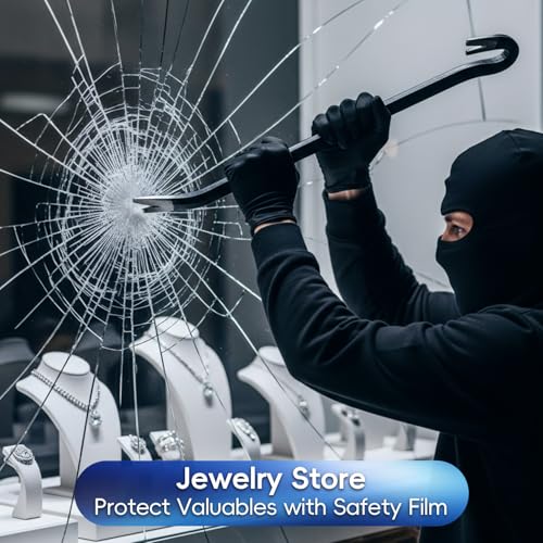 Security Safety Shatterproof Window Film 8 Mil Clear 35.4x78.7in