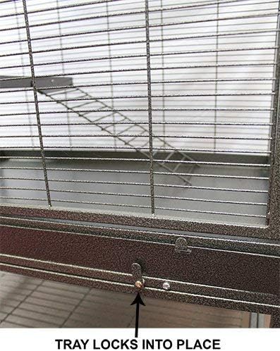 Durable All-Metal Mansion Cage for Chinchillas, Rats, Ferrets, Degus (2-Level)