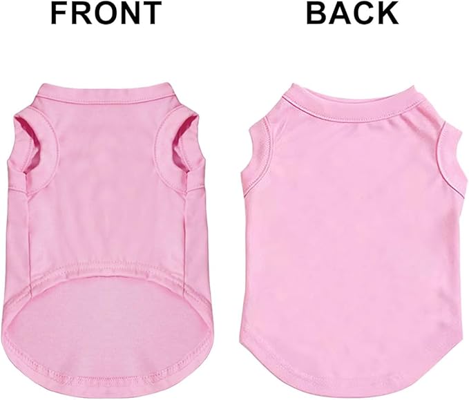 Personalized Dog Shirt Custom Pet T Shirts for Small Large Dogs Customized Puppy Clothes with Name Logo Picture Breathable Pets Sleeveless Vest Apparel Gifts, Light-Pink, 3XL