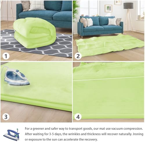 Baby Play Mat for Floor Nursery Muscle Mat Area Rug Playroom Rug 79x110" Elastic Foam 1.3" Thick Crawling Mat for Babies