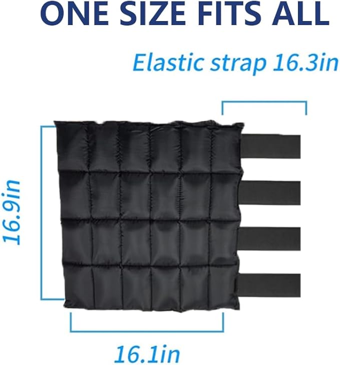 Horse Ice Boot Wraps - Reusable Gel Ice Pack for Horses Boots | Cooling Boot for Horse Injuries& Post-Training, Hock, Knee & Ankle | Horse Supplies & Care Gift Ideas - 1 Pair/Black