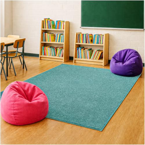 Soft & Colorful 5' x 5' Kids Classroom Area Rug (25 Sq Ft)