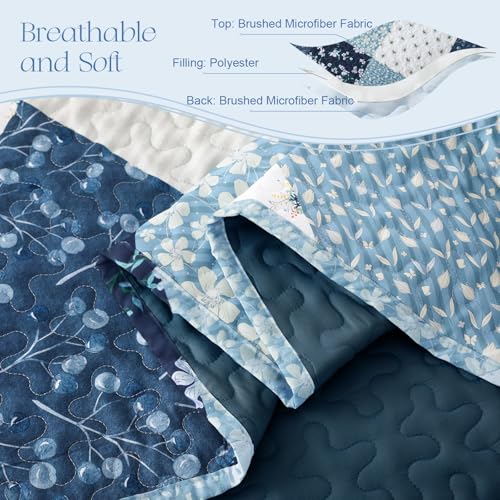 Reversible Boho Quilts Full Size Blue