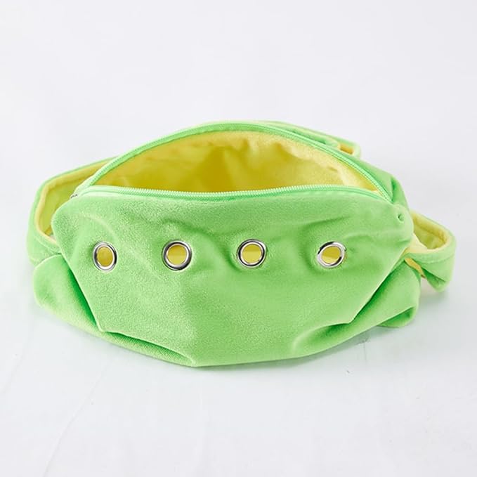 Meow&Woof Sugar Glider Bonding Pouch Small Pet Carrier Bag Sling with Strap Critter Cuddler for Gliders Ferret, Rat, Hedgehog, Hamster Outdoor-Green
