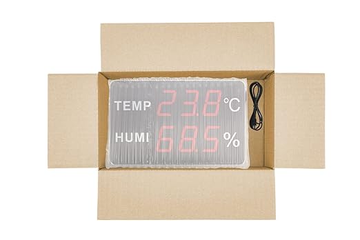 Industry Rated High Accuracy Large 5-Inch LED Display Thermometer & Hygrometer