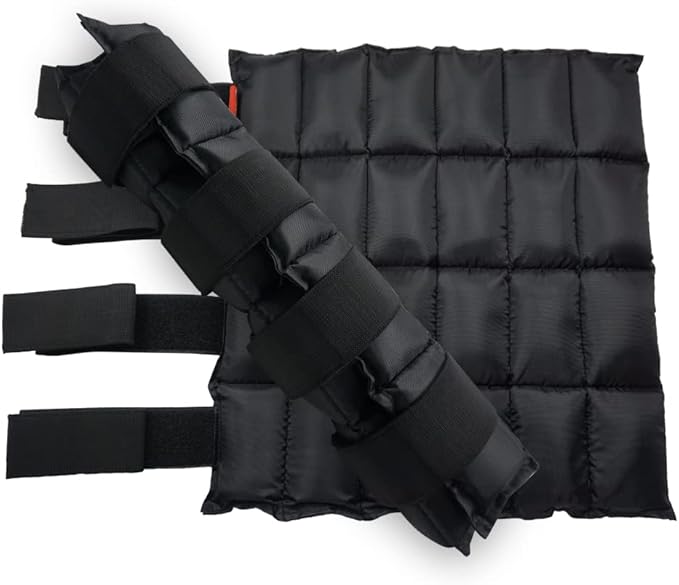 Horse Ice Boot Wraps - Reusable Gel Ice Pack for Horses Boots | Cooling Boot for Horse Injuries& Post-Training, Hock, Knee & Ankle | Horse Supplies & Care Gift Ideas - 1 Pair/Black