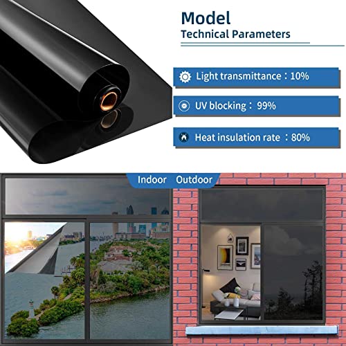 One Way Window Privacy Film with Tools (32.25 Sq Ft)