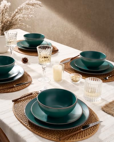 Venus Stoneware Dinnerware Sets with Pasta Bowls (16 Count)