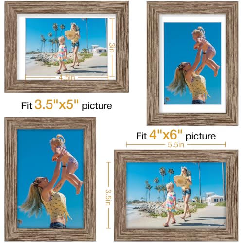 5x7 Picture Frames Set of 9 for Wall Mount or Tabletop (9 Count)