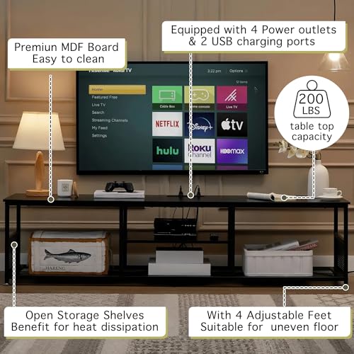 TV Stand with Power Outlets for Televisions up to 65Inch