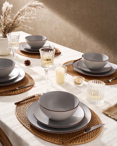 Venus Stoneware Dinnerware Sets with Pasta Bowls (16 Count)
