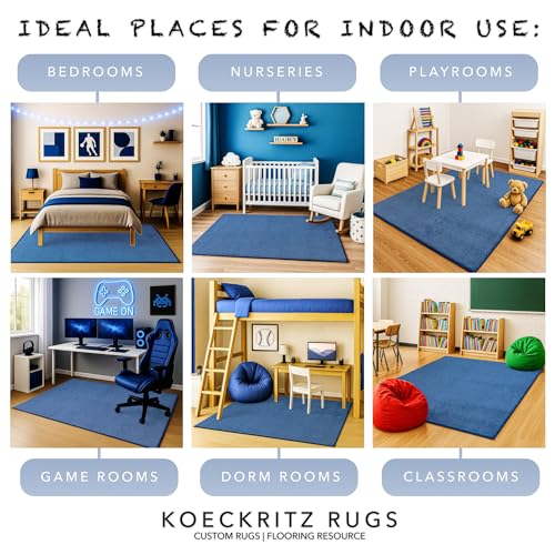 Soft & Colorful 8' Round Kids Classroom Area Rug
