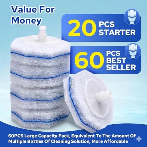 20pcs Disposable Toilet Brush Refills (20 Count)