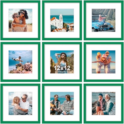 12x12 Picture Frames Set of 9 for Wall Mounting (9 Count)
