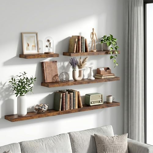 24 Inch Floating Shelves Wall Mounted for Display (2 Count)