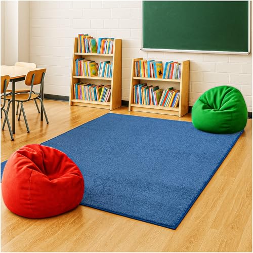 Soft & Colorful 8' Round Kids Classroom Area Rug