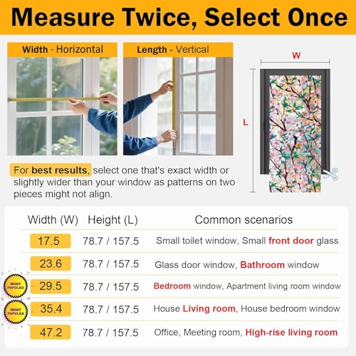 Rainbow Window Privacy Film Decorative (271.3 sq inch)