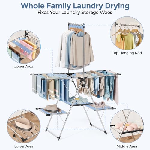 Large Capacity Clothes Drying Rack