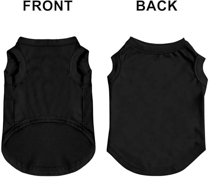 Customized Dog Shirt Custom Pet Clothes T Shirts for Small to Large Dogs Design Image Logo Text Outfits for Puppy Cat Personalized Breathable Sleeveless Pullover Black, 4XL