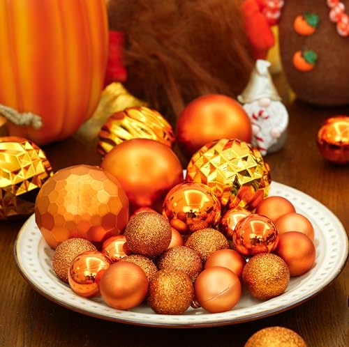 24ct Mini Christmas Ball Ornaments Shatterproof Christmas Ornaments Set Decorations for Xmas Tree Balls 30mm (24 Count)