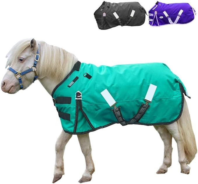 Derby Originals Nordic-Tough 1200D Heavyweight Mini Horse & Pony Turnout Blanket – Waterproof, Breathable, 300g Insulation, 210T Lining, Reflective, 2-Year Warranty (Turquoise, 44")
