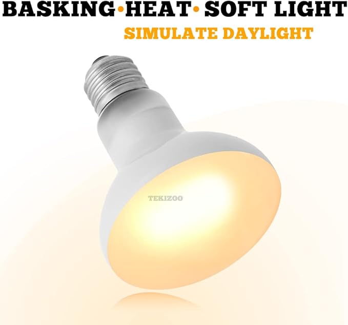 Reptile Heat Lamp Basking Spot Bulb UVA Daylight Light for Amphibian,Lizard,Tortoise,Bearded Dragon 100W(4 Pack)