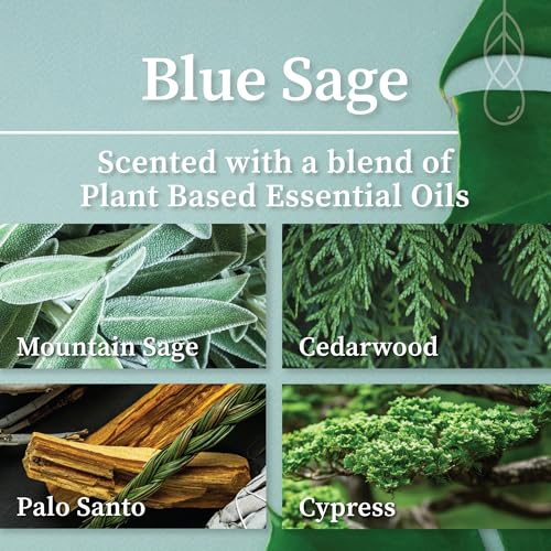 Blue Sage Amber & Gold Crackling Wood Wick Candle