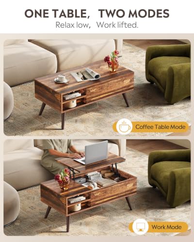 Lift Top Coffee Table with Hidden Storage
