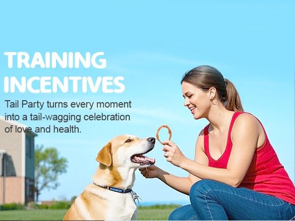 TailParty Turkey Tendons for Dogs, 4.66 oz, Dog Training Treats, Natural Long-Lasting Chew Snacks, High-Protein Beef Tendons, Healthy Hypoallergenic Turkey Ring(6 Units/Pack)
