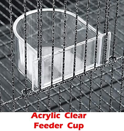 Double Stackable Center Divided Side Nesting Box Doors Breeder Breeding Bird Flight Double Rolling Cage for Aviaries Canaries Cockatiels Lovebirds Finches Budgies Small Parrots