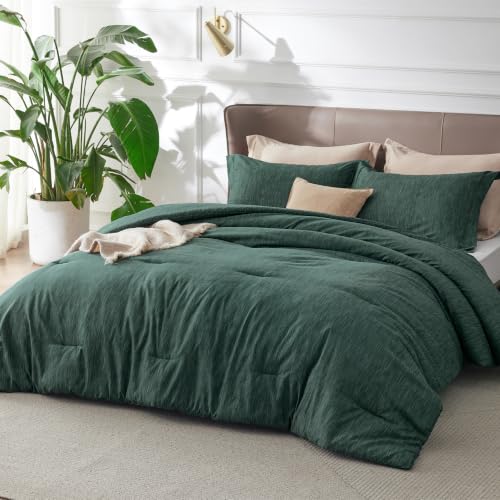 Dark Green Cal King Comforter Set