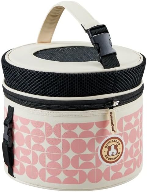GuineaDad Travel Tower – Stackable Pet Carrier & Travel Case for Guinea Pigs & Small Pets | Soft-Sided Cozy Pouch for Travel, Vets & Transport (Peach Pie)