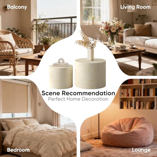 Nesting Round Coffee Table Set of 2 (2 Count)