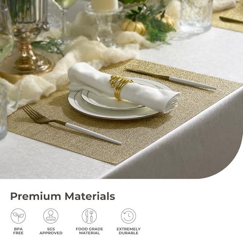 Gold Placemats Set of 8 (8 Count)
