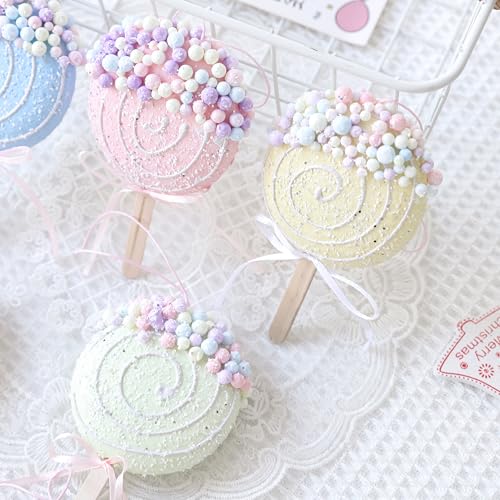 Colorful Macaron Lollipop Party Decorations (6 Count)