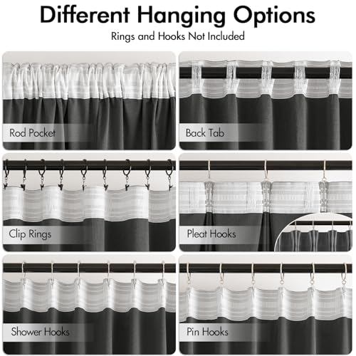 Grey Velvet Pinch Pleat Blackout Curtains W52 X L108 Inches (2 Count)