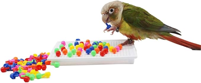 QBLEEV Parrot Puzzle Toys for Parakeets, Cockatiel & Conure - Bird Intelligence Training & Foraging Toys