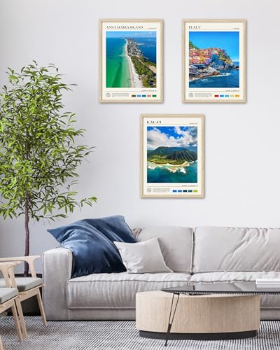 12x16IN Anna Maria Island Beach Framed Wall Art Canvas Print